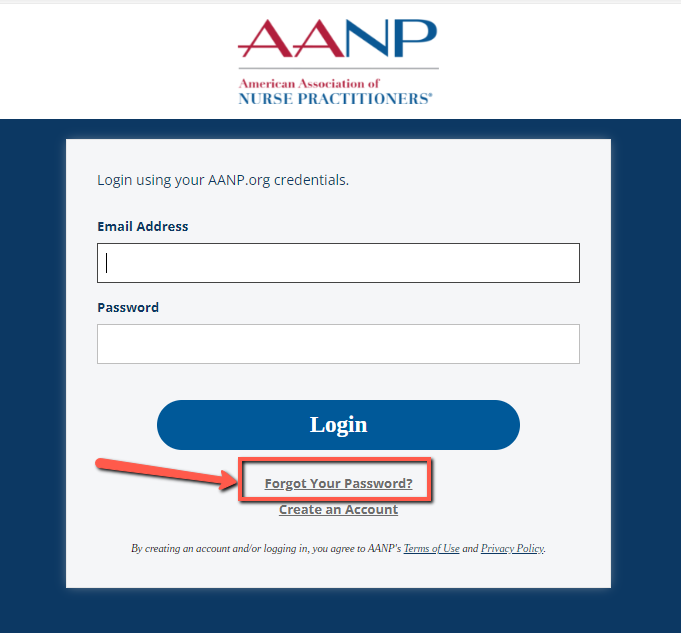 AANP CE Center Account Login and Password Assistance American